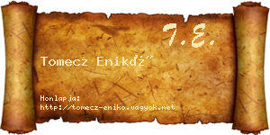 Tomecz Enikő névjegykártya