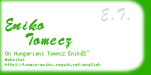 eniko tomecz business card